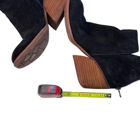 Kork-Ease Chandra Black Leather Ankle Boots Women’s Size 6 Block Heel Comfort - Picture 4 of 5